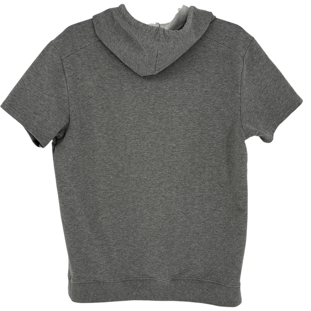 Golds Gym Short Sleeve Hoodie Gray Graphic Muscle Gym Mens Size Medium - Picture 3 of 5